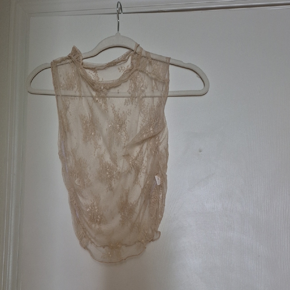 Sheer Lace Sleeveless Top